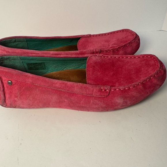 UGG Pink Suede Flats Slip-On Driving  Moccasin 8.5 - Picture 6 of 11